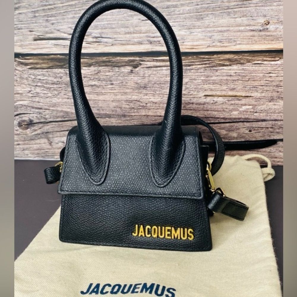 Jacquemus Mini Le Chiquito in Black Leather Authentic with Certificate See Pics